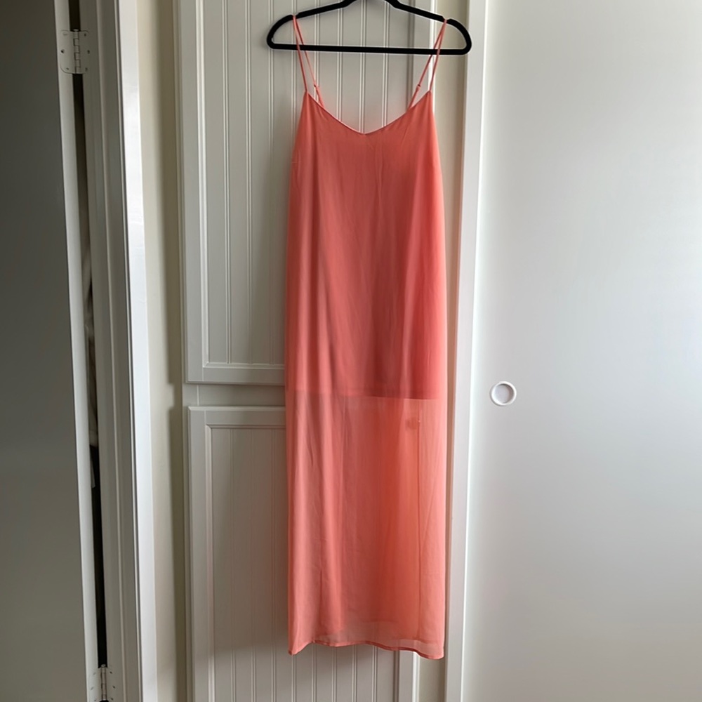 Peach long dress